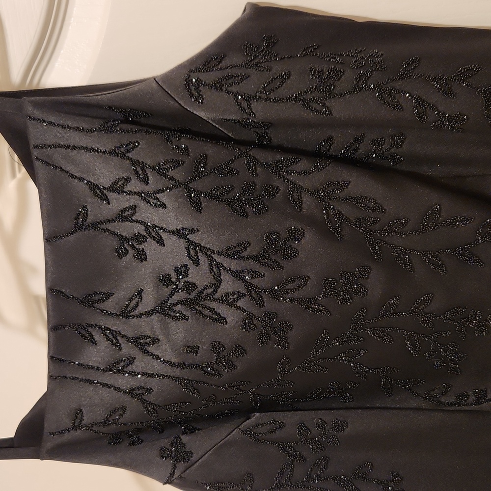 CDC Petite Vintage 1990s Black Beaded Dress